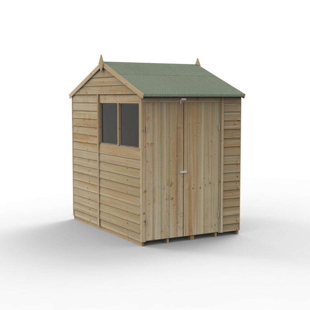 4LIFE Reverse Apex Shed 5×7 – Double Door – 2 Windows 5013053200971 2